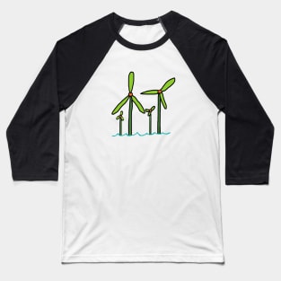 Wind Farm Baseball T-Shirt